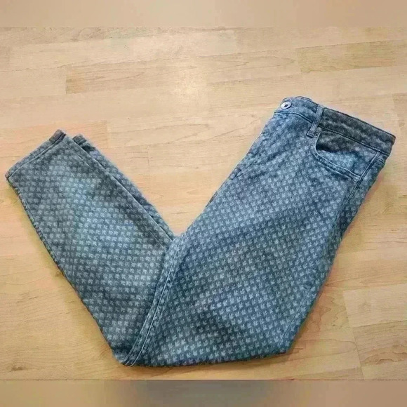 Vineyard Vines Jeans  size 34 High Rise Skinny Palm Leaf Jamie  Preppy Whale - Picture 1 of 9